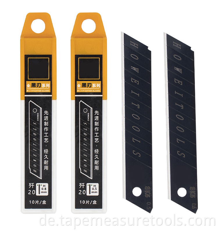 Benutzerdefinierte 25 mm 0,7 mm dicke weiße Universalmesserklinge